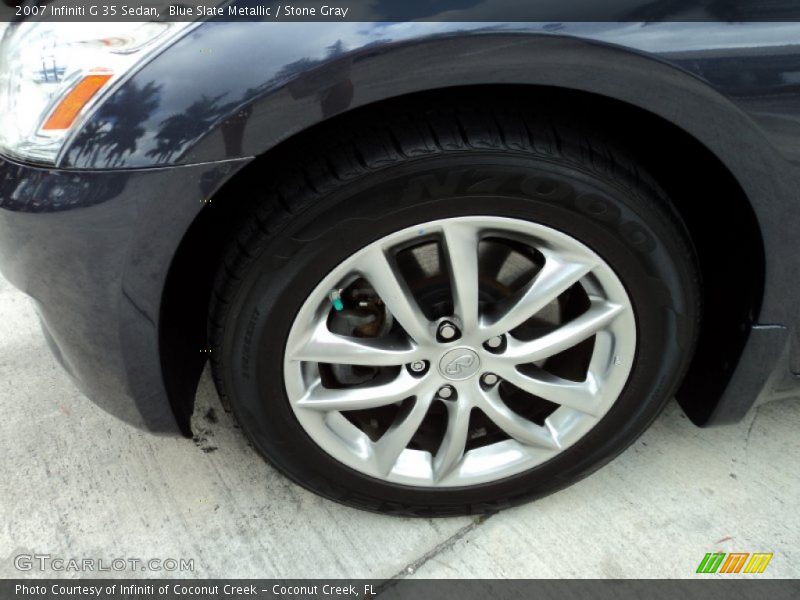 Blue Slate Metallic / Stone Gray 2007 Infiniti G 35 Sedan