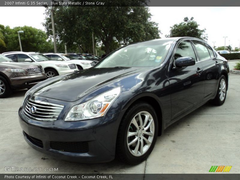 Blue Slate Metallic / Stone Gray 2007 Infiniti G 35 Sedan