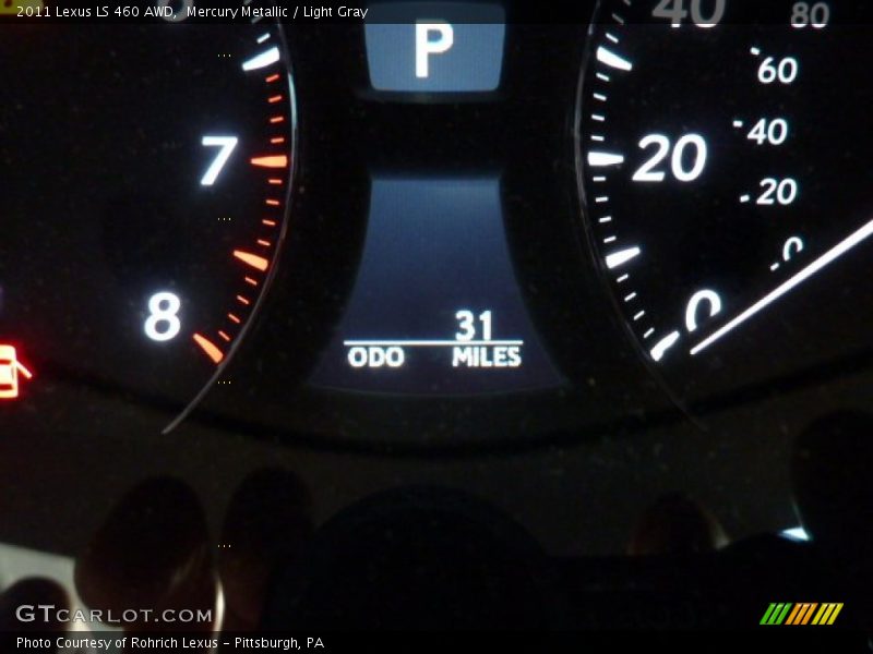 Mercury Metallic / Light Gray 2011 Lexus LS 460 AWD