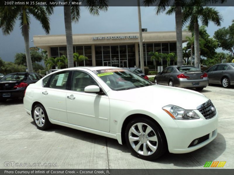 Ivory Pearl / Wheat 2007 Infiniti M 35 Sedan