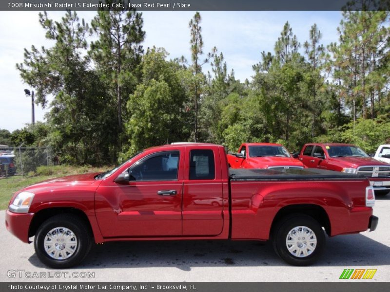 Lava Red Pearl / Slate 2008 Mitsubishi Raider LS Extended Cab