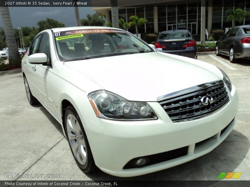 Ivory Pearl / Wheat 2007 Infiniti M 35 Sedan