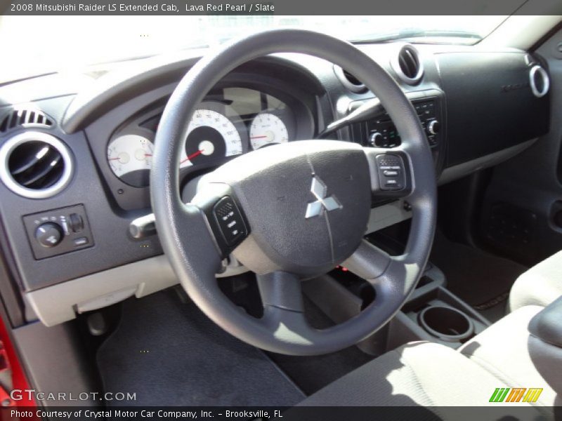 Lava Red Pearl / Slate 2008 Mitsubishi Raider LS Extended Cab