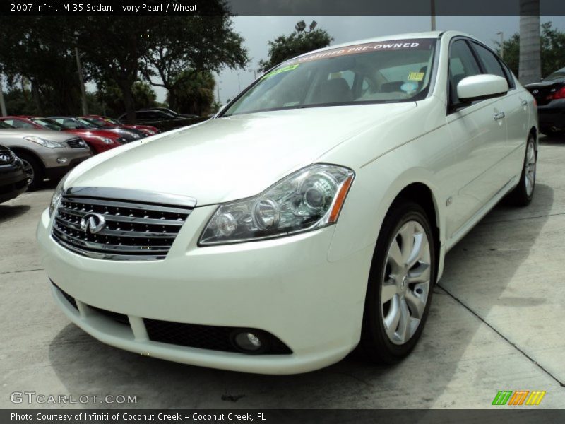 Ivory Pearl / Wheat 2007 Infiniti M 35 Sedan