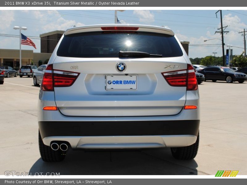 Titanium Silver Metallic / Oyster Nevada Leather 2011 BMW X3 xDrive 35i