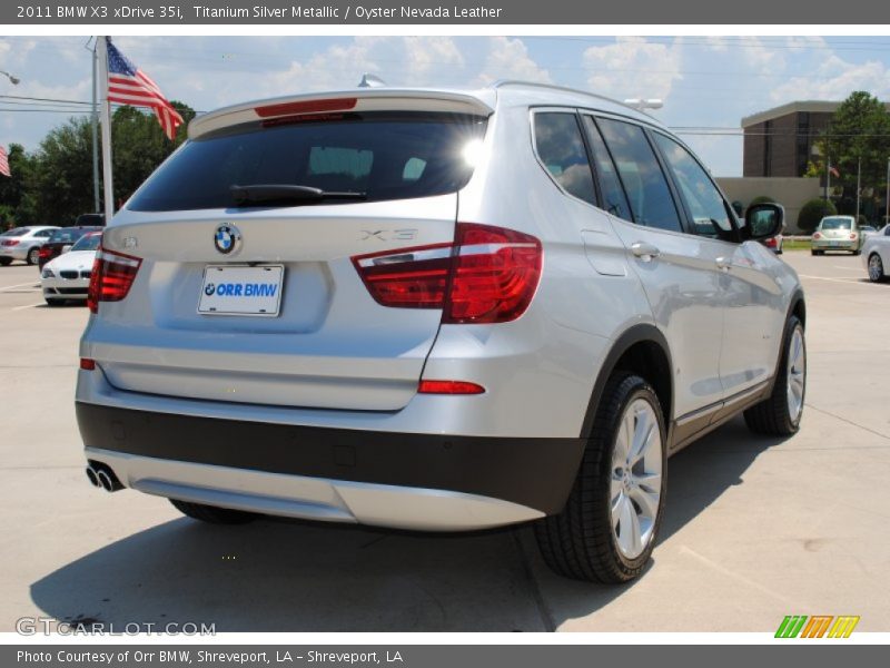 Titanium Silver Metallic / Oyster Nevada Leather 2011 BMW X3 xDrive 35i
