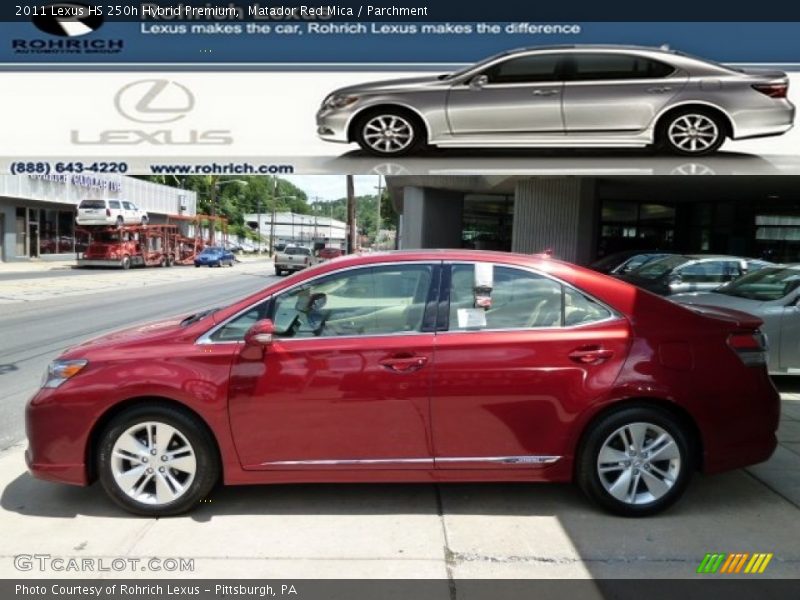 Matador Red Mica / Parchment 2011 Lexus HS 250h Hybrid Premium
