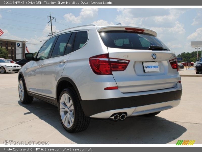Titanium Silver Metallic / Oyster Nevada Leather 2011 BMW X3 xDrive 35i