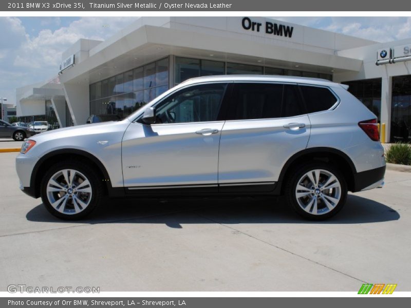 Titanium Silver Metallic / Oyster Nevada Leather 2011 BMW X3 xDrive 35i