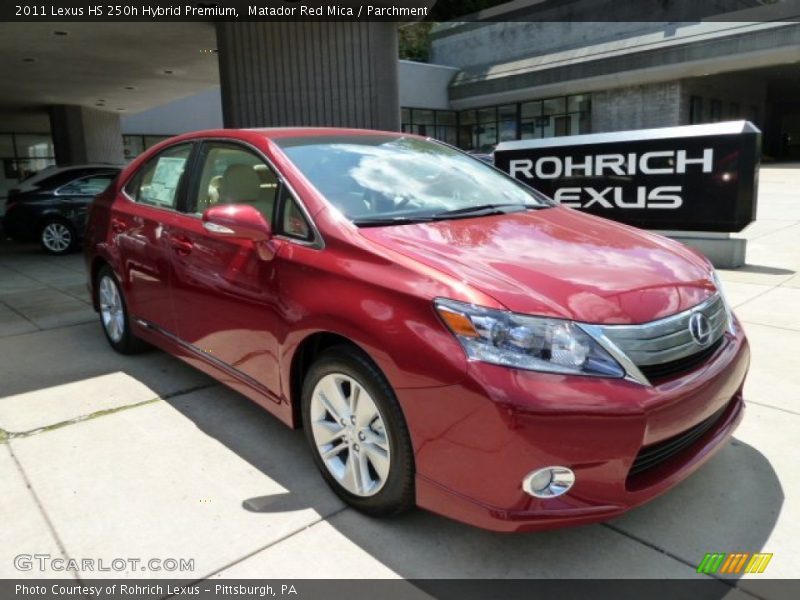 Matador Red Mica / Parchment 2011 Lexus HS 250h Hybrid Premium
