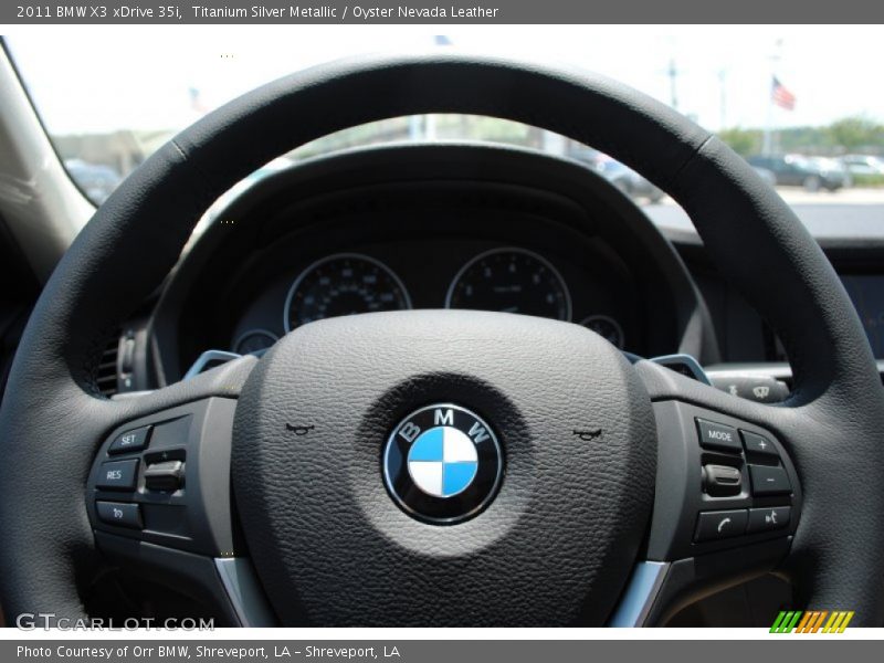 Titanium Silver Metallic / Oyster Nevada Leather 2011 BMW X3 xDrive 35i