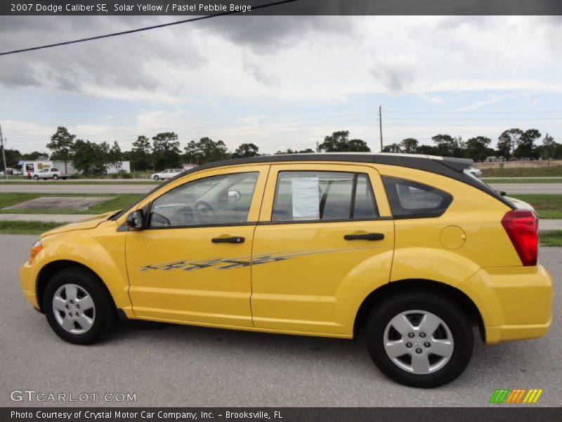 Solar Yellow / Pastel Pebble Beige 2007 Dodge Caliber SE