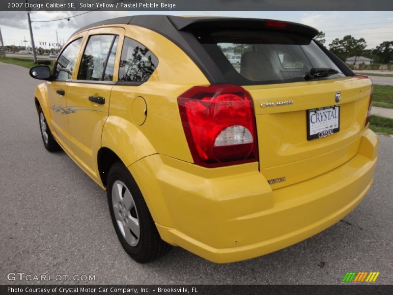 Solar Yellow / Pastel Pebble Beige 2007 Dodge Caliber SE