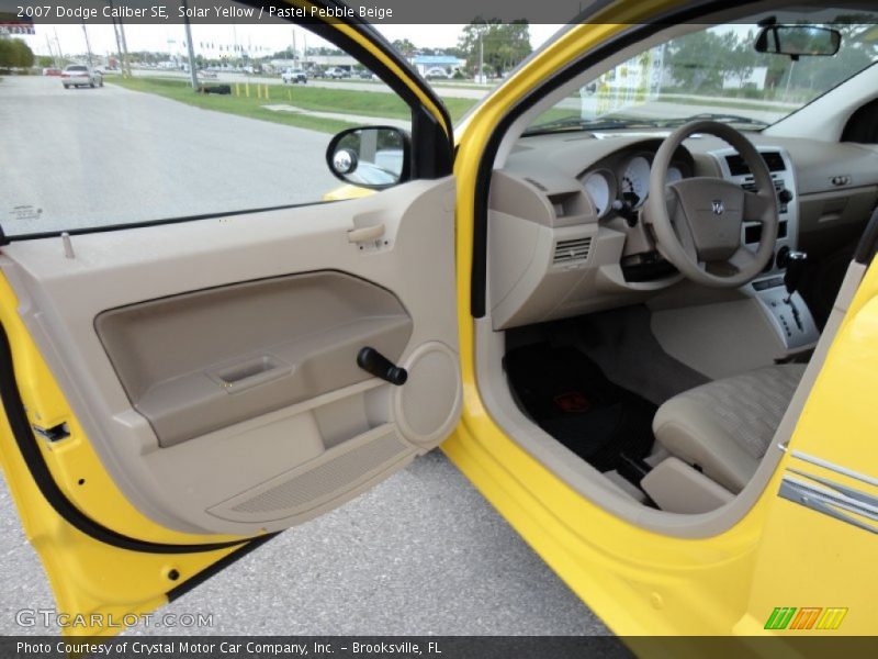 Solar Yellow / Pastel Pebble Beige 2007 Dodge Caliber SE