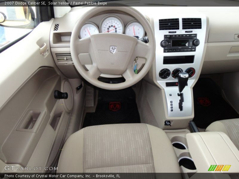 Solar Yellow / Pastel Pebble Beige 2007 Dodge Caliber SE