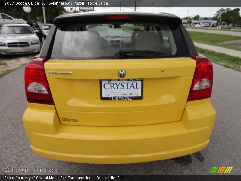 Solar Yellow / Pastel Pebble Beige 2007 Dodge Caliber SE