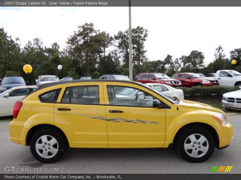 Solar Yellow / Pastel Pebble Beige 2007 Dodge Caliber SE