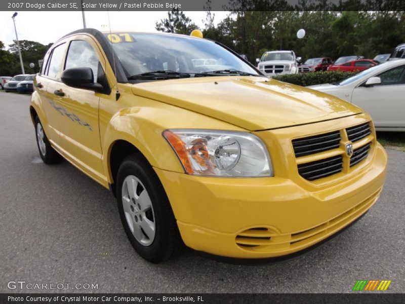 Solar Yellow / Pastel Pebble Beige 2007 Dodge Caliber SE