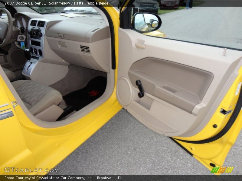 Solar Yellow / Pastel Pebble Beige 2007 Dodge Caliber SE