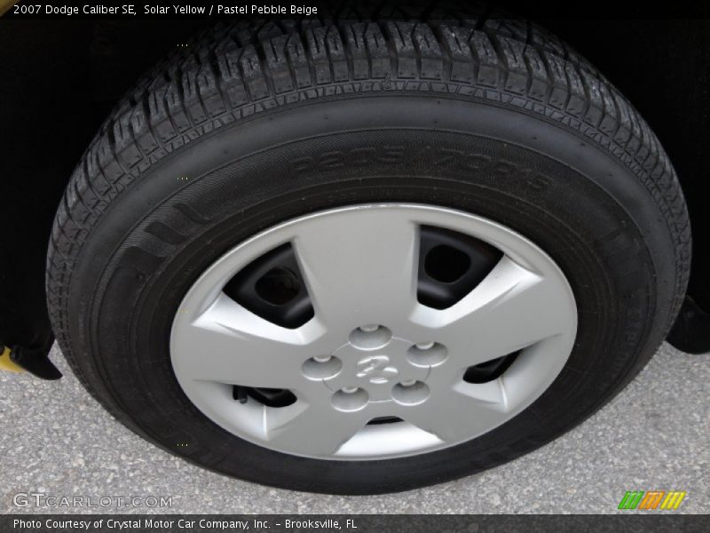 Solar Yellow / Pastel Pebble Beige 2007 Dodge Caliber SE