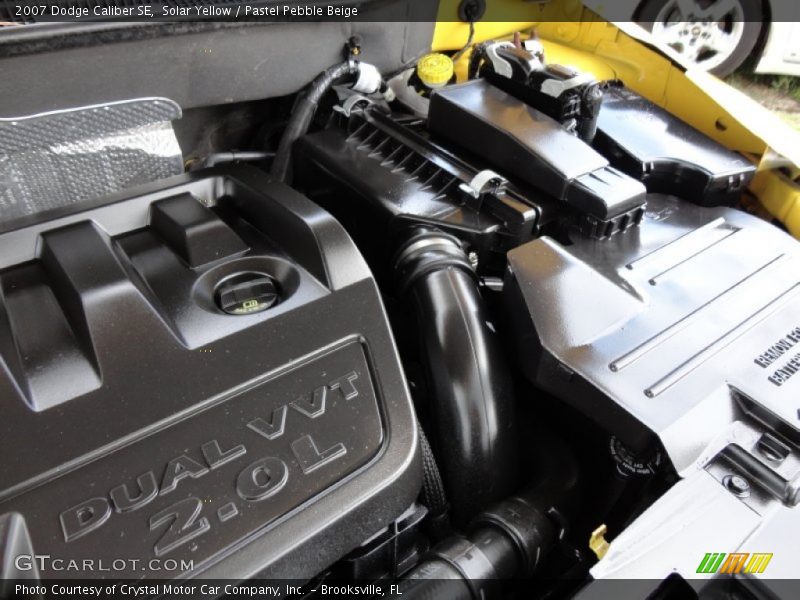 Solar Yellow / Pastel Pebble Beige 2007 Dodge Caliber SE