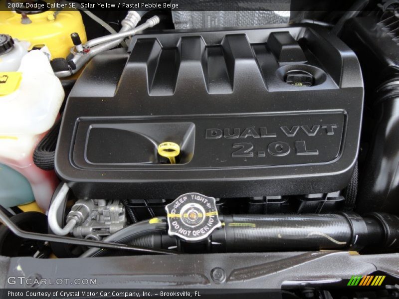 Solar Yellow / Pastel Pebble Beige 2007 Dodge Caliber SE