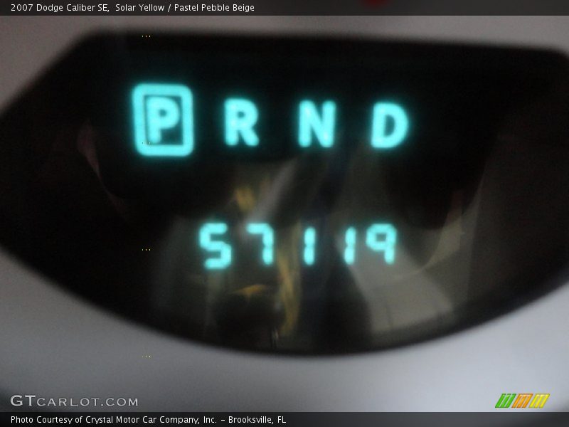 Solar Yellow / Pastel Pebble Beige 2007 Dodge Caliber SE