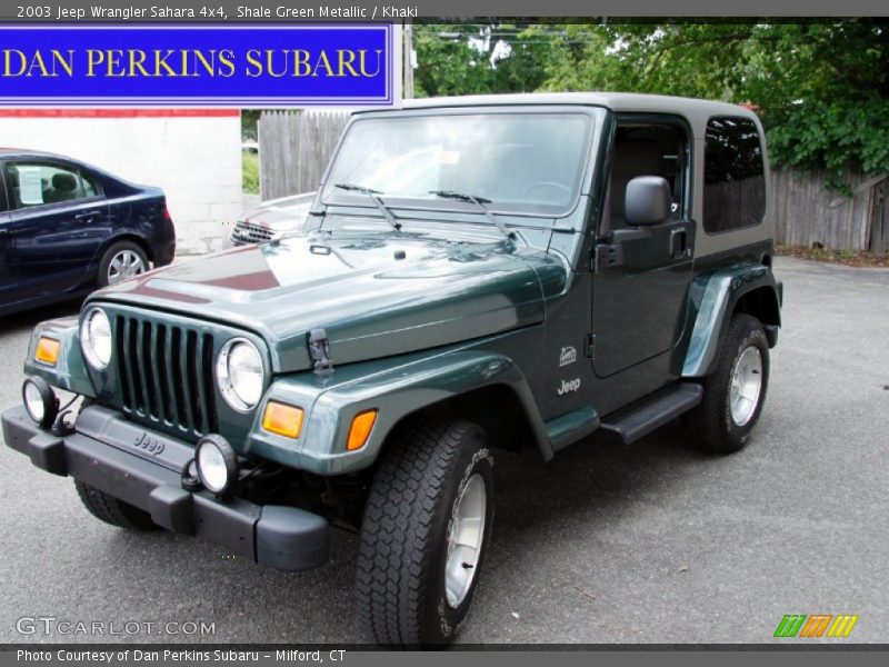 Shale Green Metallic / Khaki 2003 Jeep Wrangler Sahara 4x4