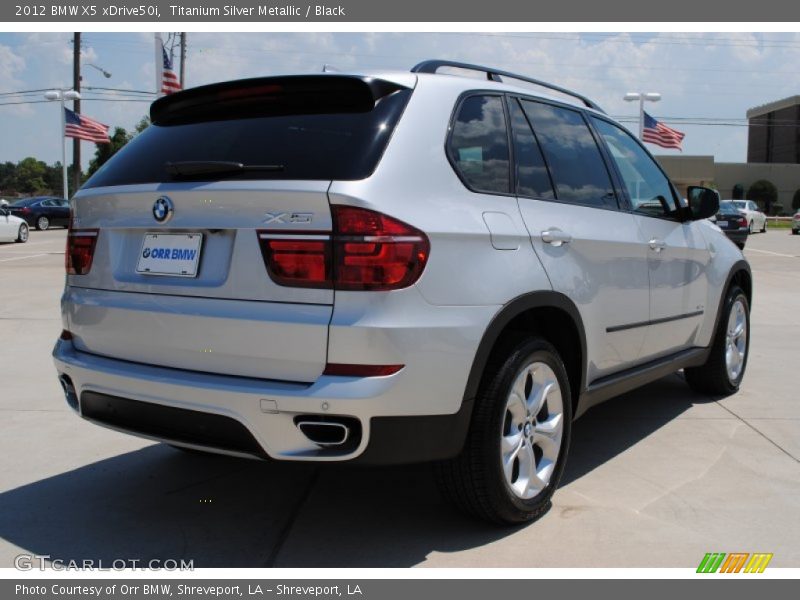 Titanium Silver Metallic / Black 2012 BMW X5 xDrive50i