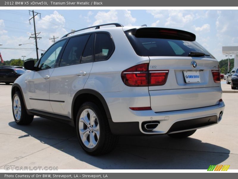 Titanium Silver Metallic / Black 2012 BMW X5 xDrive50i