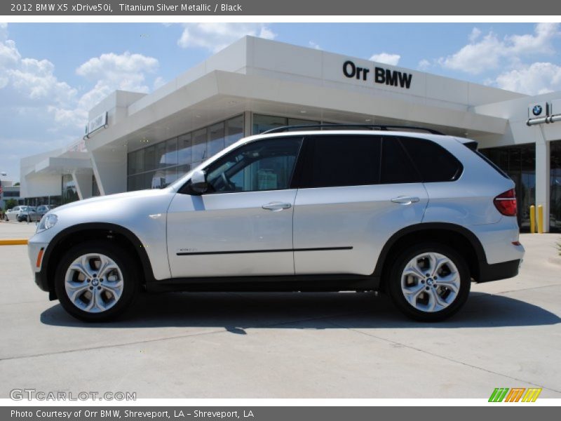 Titanium Silver Metallic / Black 2012 BMW X5 xDrive50i