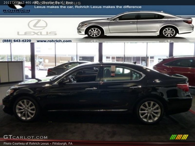 Obsidian Black / Black 2011 Lexus LS 460 AWD