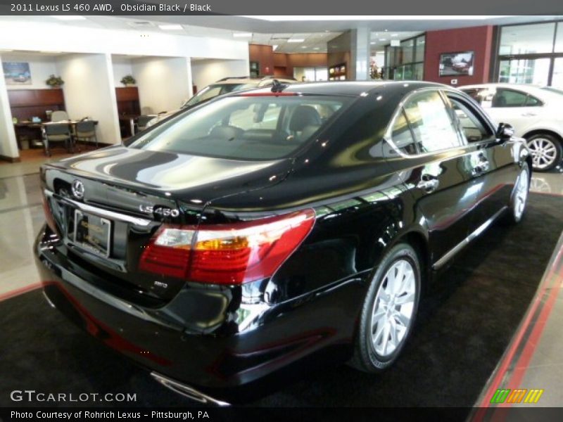 Obsidian Black / Black 2011 Lexus LS 460 AWD