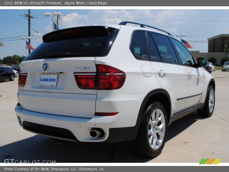 Alpine White / Sand Beige 2012 BMW X5 xDrive35i Premium