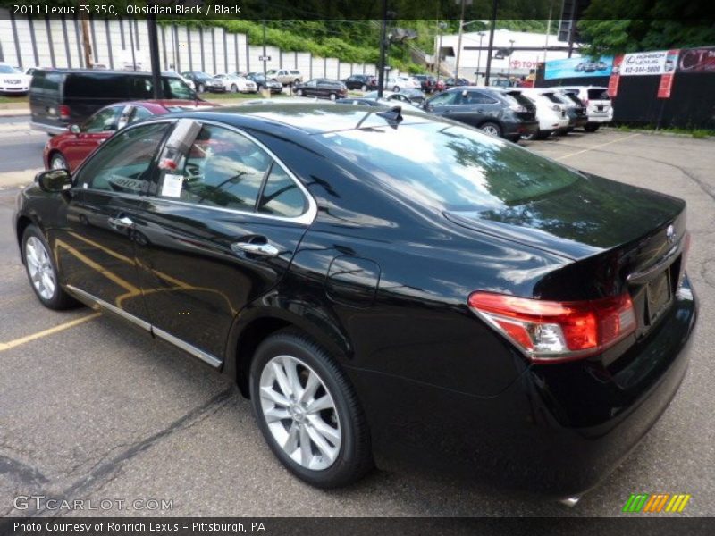 Obsidian Black / Black 2011 Lexus ES 350