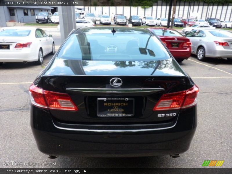 Obsidian Black / Black 2011 Lexus ES 350