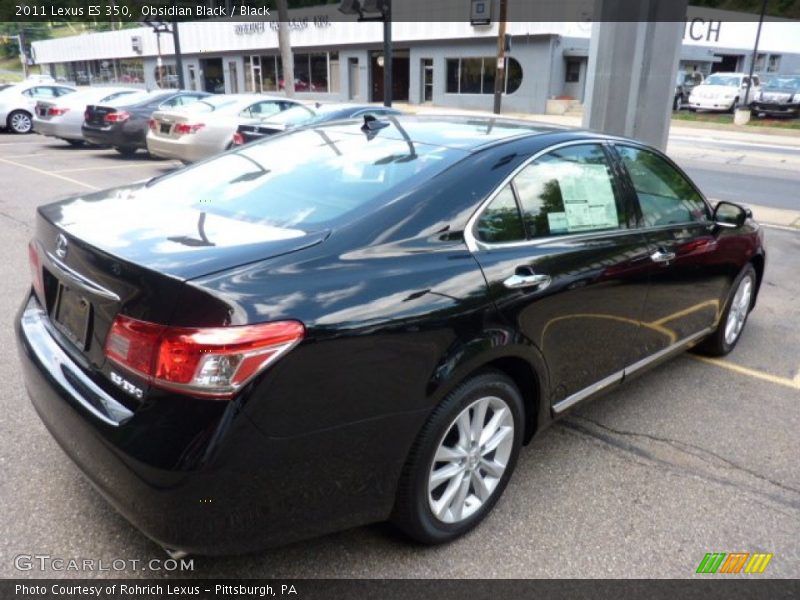 Obsidian Black / Black 2011 Lexus ES 350