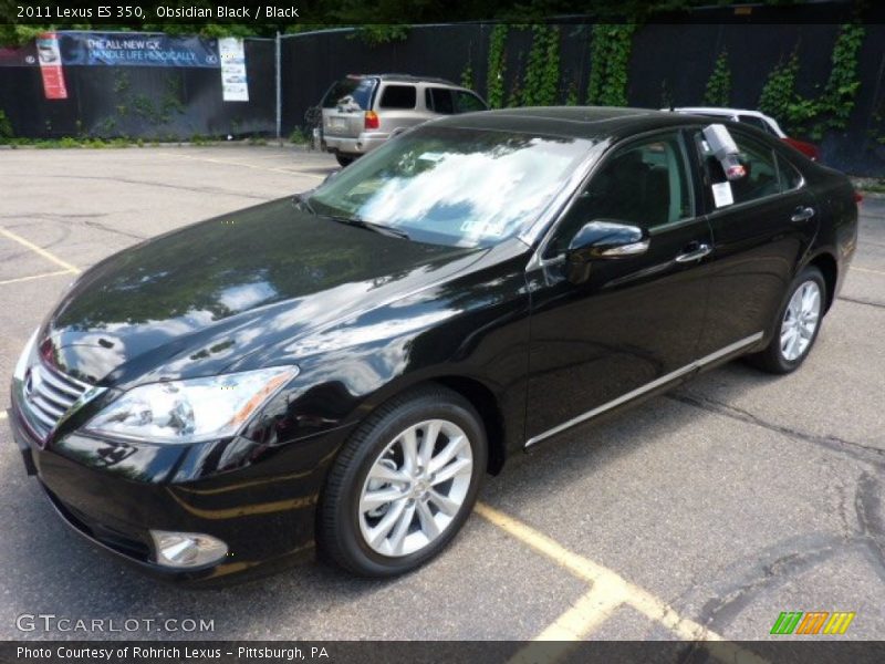 Obsidian Black / Black 2011 Lexus ES 350