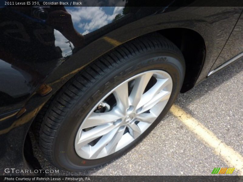 Obsidian Black / Black 2011 Lexus ES 350