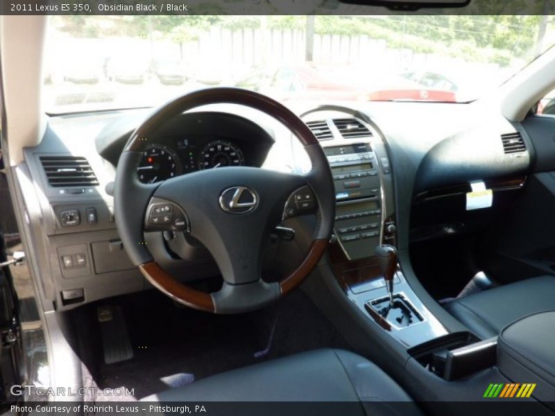 Obsidian Black / Black 2011 Lexus ES 350
