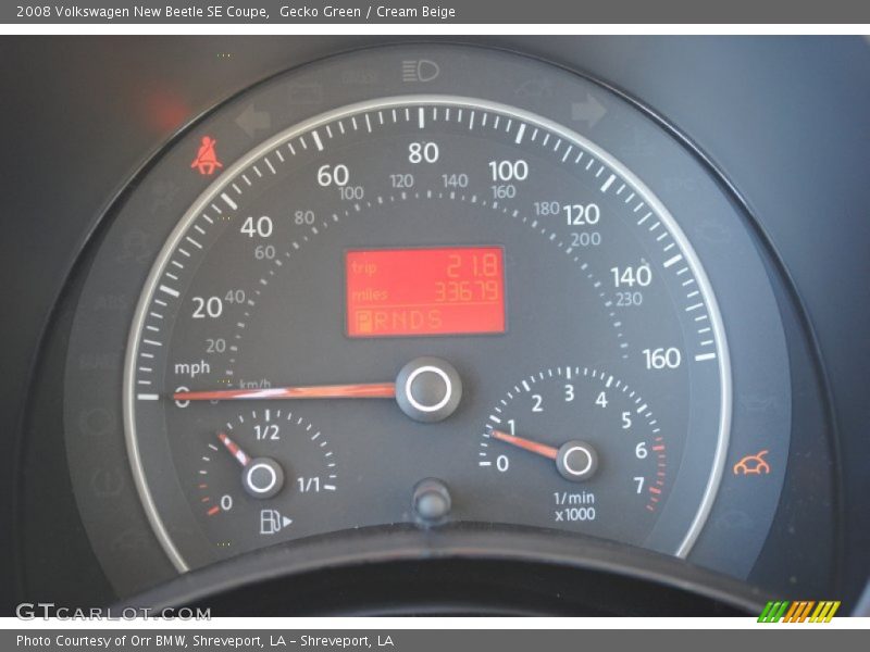  2008 New Beetle SE Coupe SE Coupe Gauges