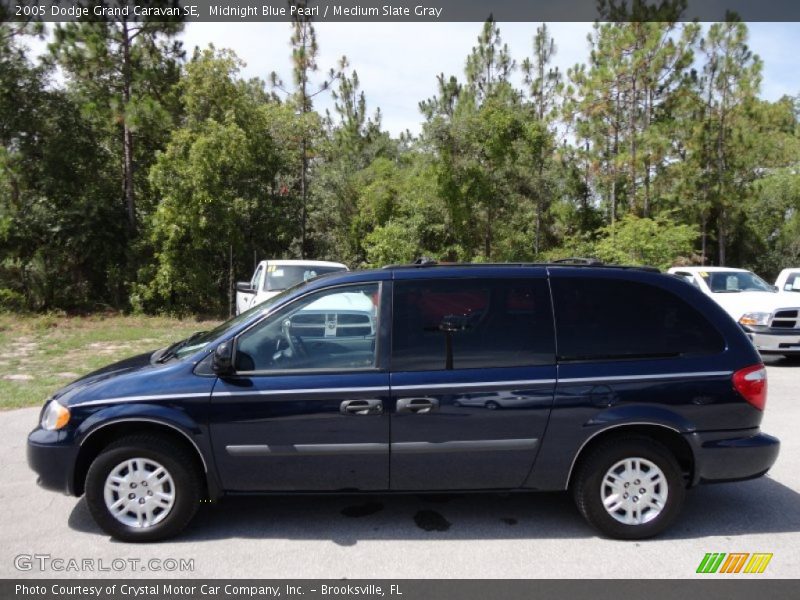 Midnight Blue Pearl / Medium Slate Gray 2005 Dodge Grand Caravan SE