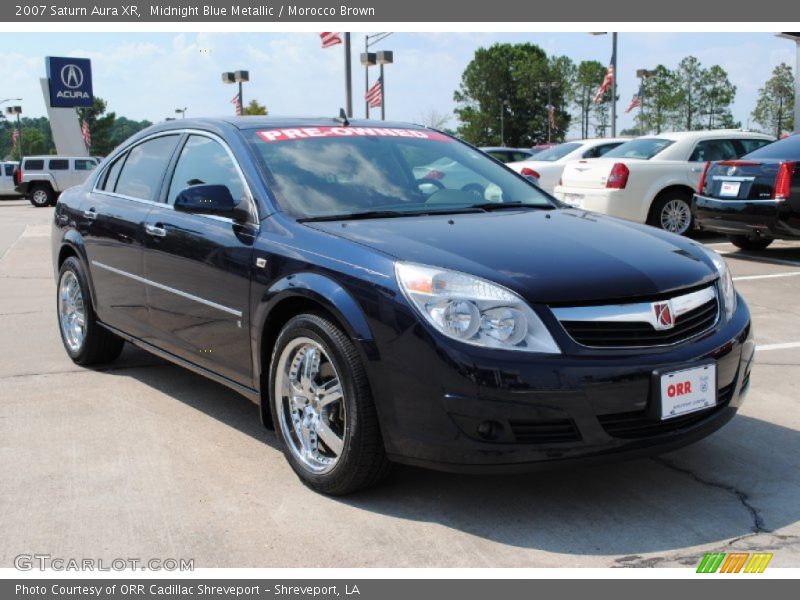 Midnight Blue Metallic / Morocco Brown 2007 Saturn Aura XR