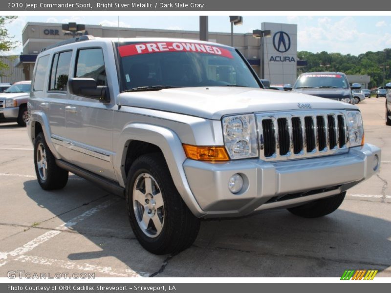 Bright Silver Metallic / Dark Slate Gray 2010 Jeep Commander Sport