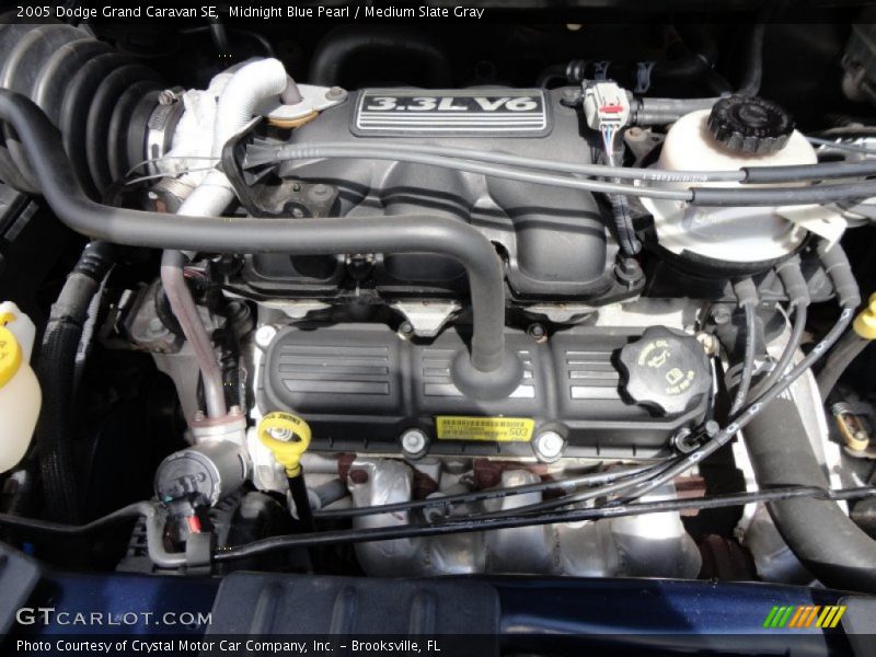Midnight Blue Pearl / Medium Slate Gray 2005 Dodge Grand Caravan SE