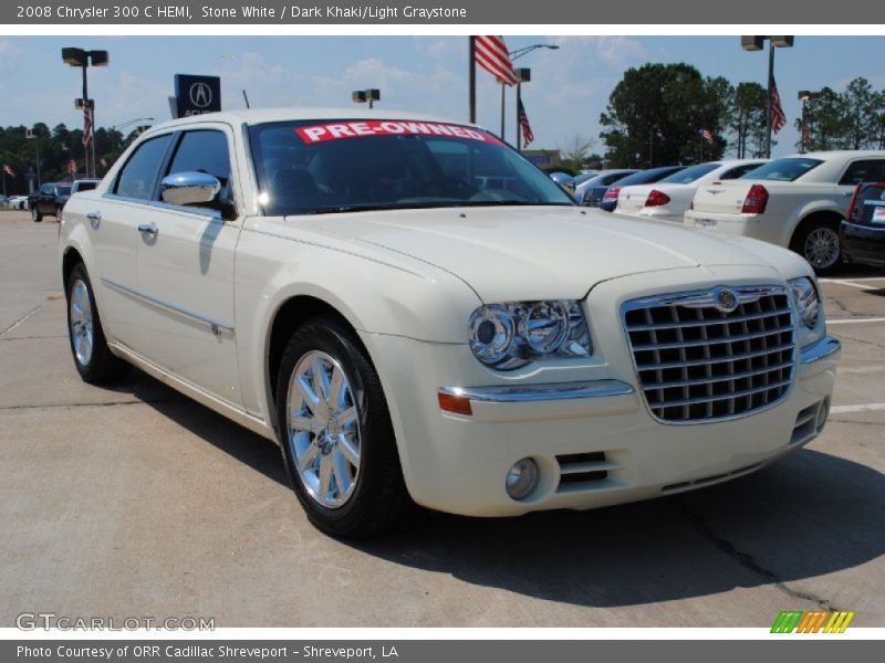 Stone White / Dark Khaki/Light Graystone 2008 Chrysler 300 C HEMI