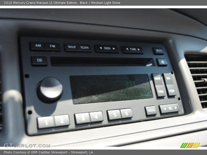 Black / Medium Light Stone 2010 Mercury Grand Marquis LS Ultimate Edition