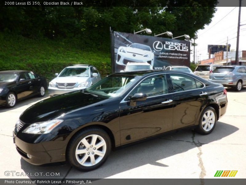 Obsidian Black / Black 2008 Lexus ES 350