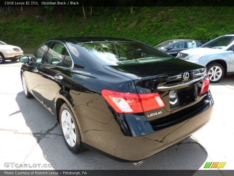Obsidian Black / Black 2008 Lexus ES 350