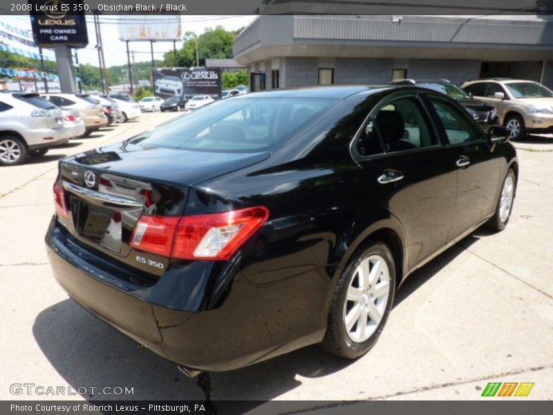 Obsidian Black / Black 2008 Lexus ES 350
